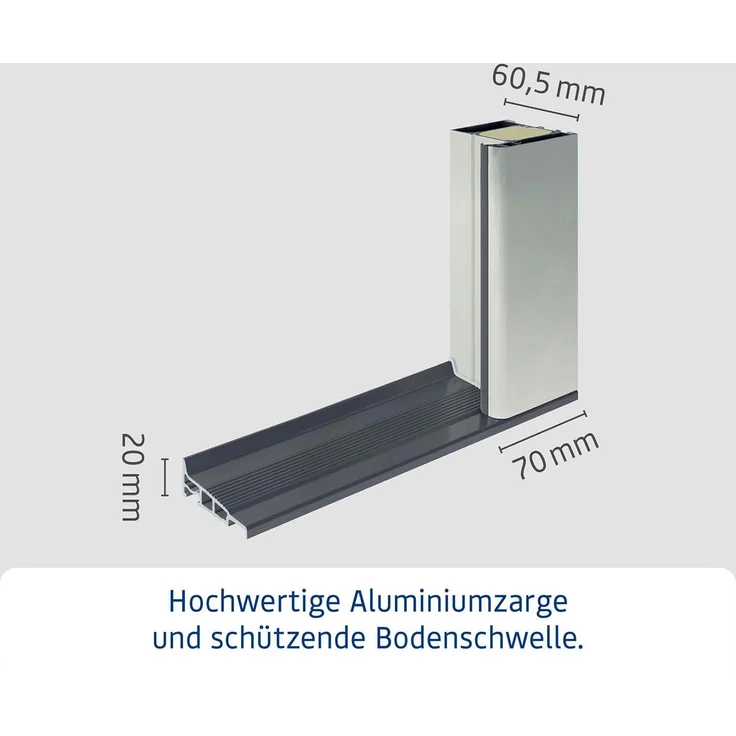 Hörmann Ecostar Haustür "ISOPRO IP 410S", anthrazit metallic (CH 703), 110 x 210 cm (B x H),DIN Rechts – Bild 5
