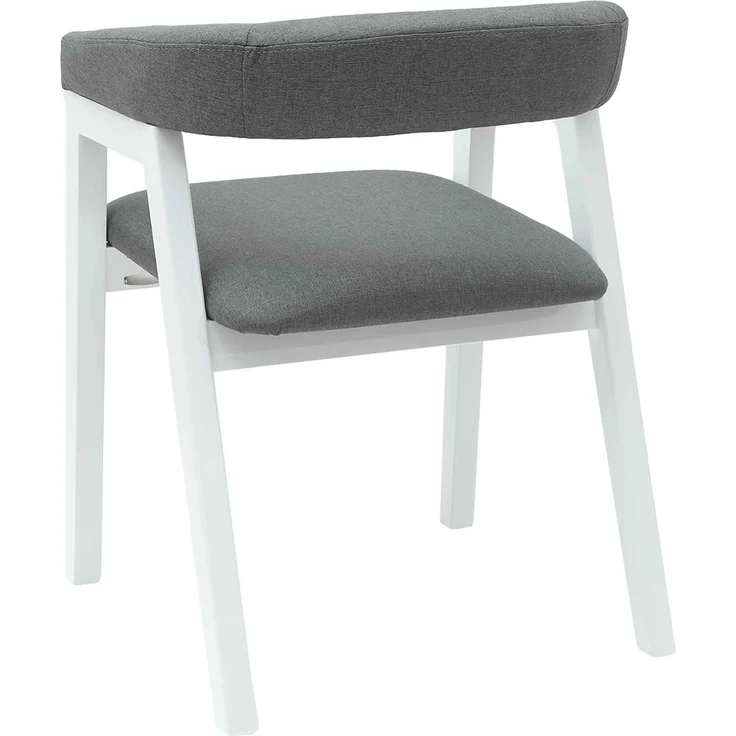 vidaXL Esszimmerstühle 2 pcs Weiß 54 x 57 x 73 cm Massives Gummiholz 42020424 – Bild 6