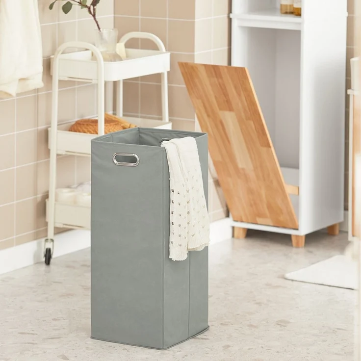 SoBuy BZR74-W Badezimmer-Hochschrank, MDF, Lackiert, Weiß, 32 x 170 x 31 cm – Bild 6