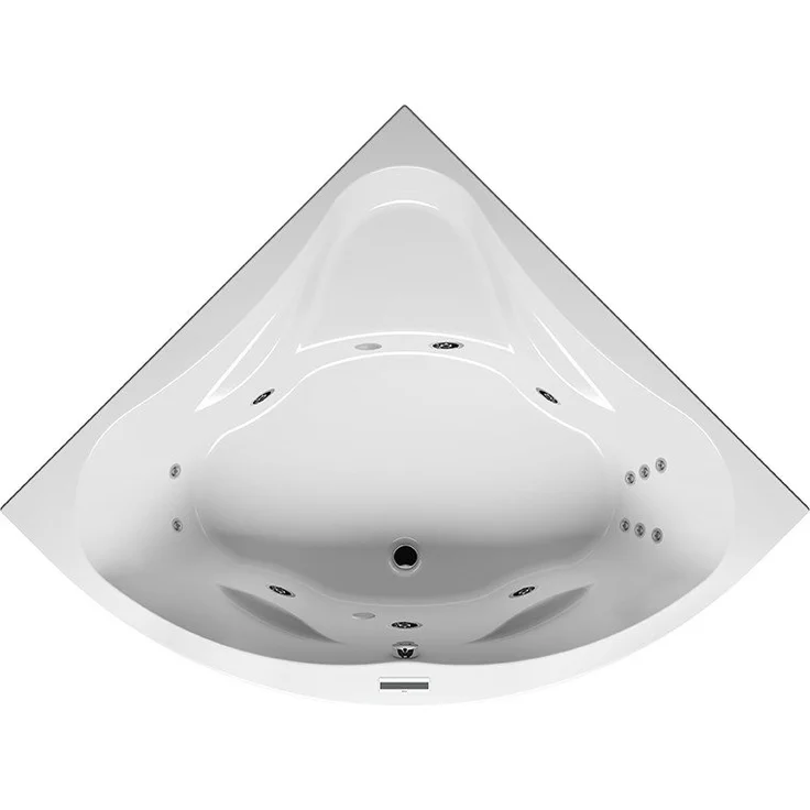 RIHO Neo Eck-Badewanne, Version links, mit Joy-System, Einbau, 2-Sitzer, weiß, B07, Ausführung: 150 x 150 x 49 cm, Nutzinhalt: 285 Liter - B077012005