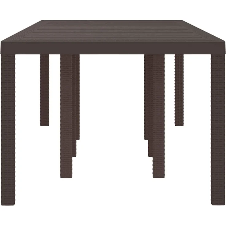 vidaXL Gartentisch Braun 250 x 100 x 73 cm Poly-Rattan 871693 – Bild 5
