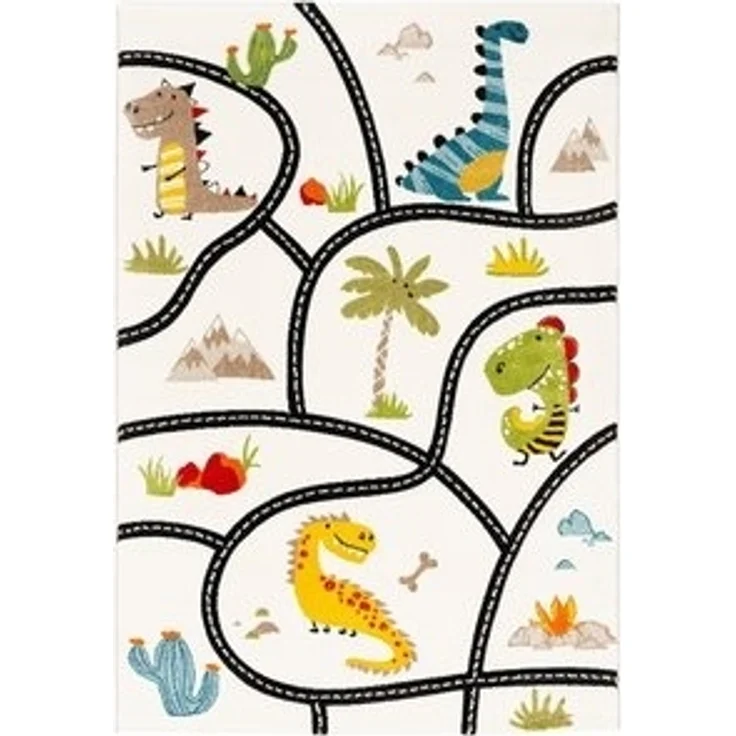 Pergamon Kinderteppich Kinder Teppich Maui Kids Dino Straßenteppich, Rechteckig, Höhe: 13 mm – Bild 6