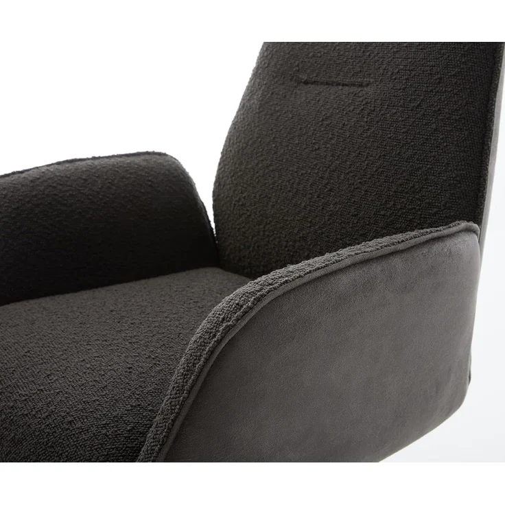 Drehstuhl Zoa-Flex Materialmix Schwarz Fußkreuz Schwarz 360° drehbar Wippfunktion Taschenfederkern – Bild 6
