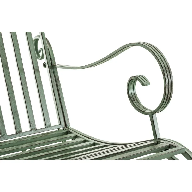Schaukelstuhl ANNA 2er Set Antik Outdoor - 56x90x94cm, Metall, Antik-Grün | Gartenstuhl Liegestuhl Relaxstuhl Garten Terrasse – Bild 7