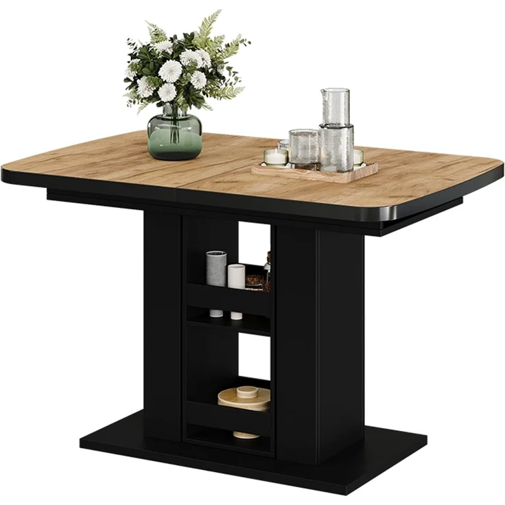 Esstisch Fenaro Goldkraft Eiche/Schwarz 120 x 80 cm Vicco – Bild 6