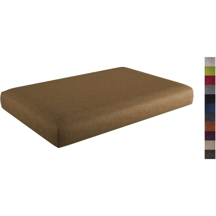 sunnypillow Palettenkissen mit abnehmbarem Bezug Kaltschaum Palettenauflage Palettenpolster Palettensofa Sitzkissen Rückenlehne Indoor Outdoor Sitzkissen 120 x 60 x 15 cm Braun – Bild 1