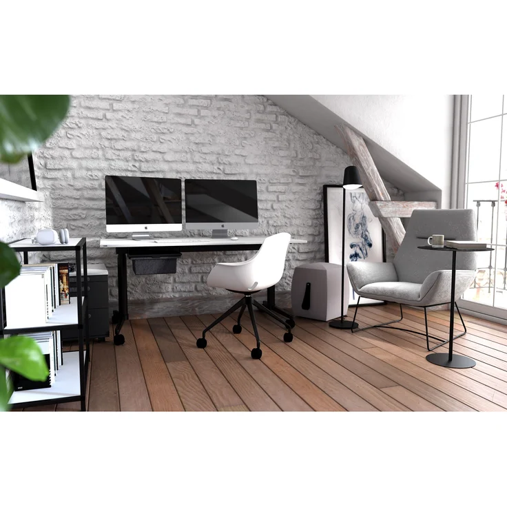 ASSMANN Schalenstuhl Consento Triest mit Rollen Schwarz 63x56x83cm Kunststoff – Bild 4