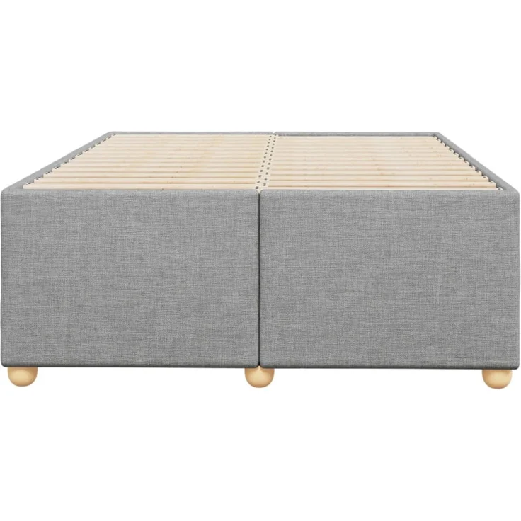 vidaXL Bettgestell ohne Matratze Hellgrau 120x190 cm Stoff 3284715 – Bild 4
