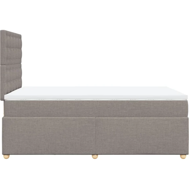 vidaXL Boxspringbett mit Matratze Taupe 120x200 cm Stoff 3293565 – Bild 7