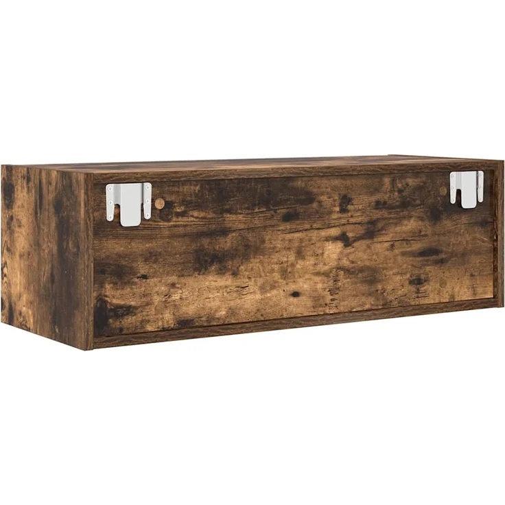 2 pcs TV-Schrank, Lowboard Räuchereiche 80x31x25,5 cm Holzwerkstoff – Bild 7