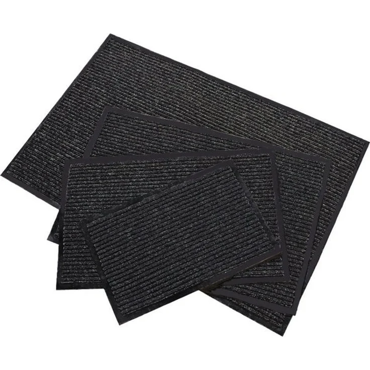 Spetebo Fußmatte Schmutzfangmatte in schwarz - 90 x 60 cm, rechteckig, Höhe: 10 mm, Türmatte für Innen und Außen – Bild 2