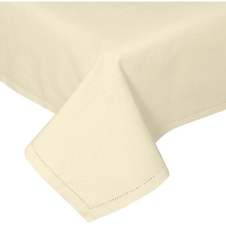 Homescapes Tischdecke Tischdecke creme – 137 x 137 cm, 100% Baumwolle (1-tlg) – Bild 4