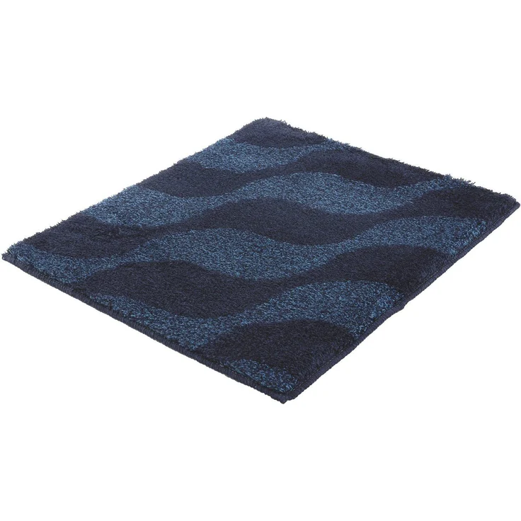 Kleine Wolke Badematte »Onda«, Höhe 15 mm, rutschhemmend beschichtet, fußbodenheizungsgeeignet, Polyacryl, rechteckig, Badteppich, modernes Ton in Ton Wellendesign, flauschig – Bild 5