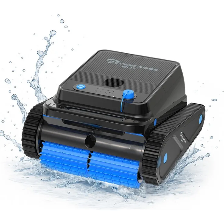 EVERCROSS BOT U8 Poolroboter Wand und Boden, Intelligenter Navigation, 120 Min Akkulaufzeit, Kabellos Poolsauger bis 200m² Pools (Schwarz)