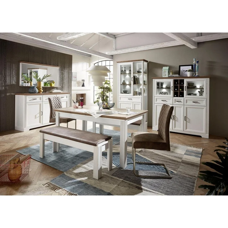 Couchtisch Jena / Jasmin, Weiß, Holzfarben, 120 x 45 x 67 cm – Bild 3