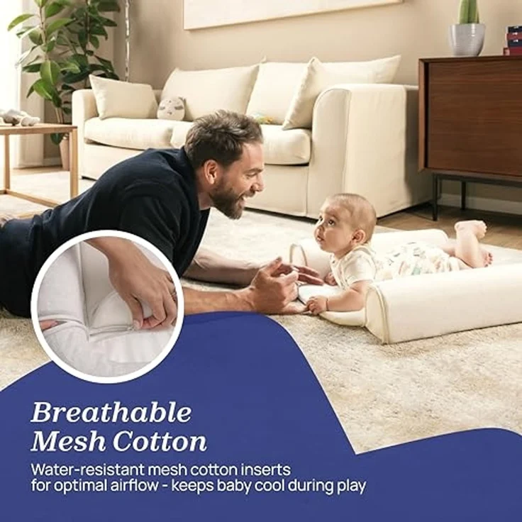 Chicco Mommy Pod 3in1, Babynestchen Kuschelnest Neugeborene, 81x49 cm, Baby-Nestchen, 0-3 Monate zum Schlafen, 0-8 Monate für die Bauchlage, Bezug aus Bio-Baumwolle, maschinenwaschbar, Beige – Bild 6