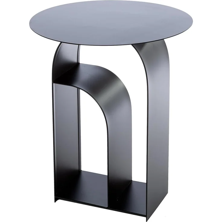 Casablanca Beistelltisch Memphis - Metall - matt schwarz - rund - Höhe 61cm x Ø 51cm - Sofatisch - Dekoration