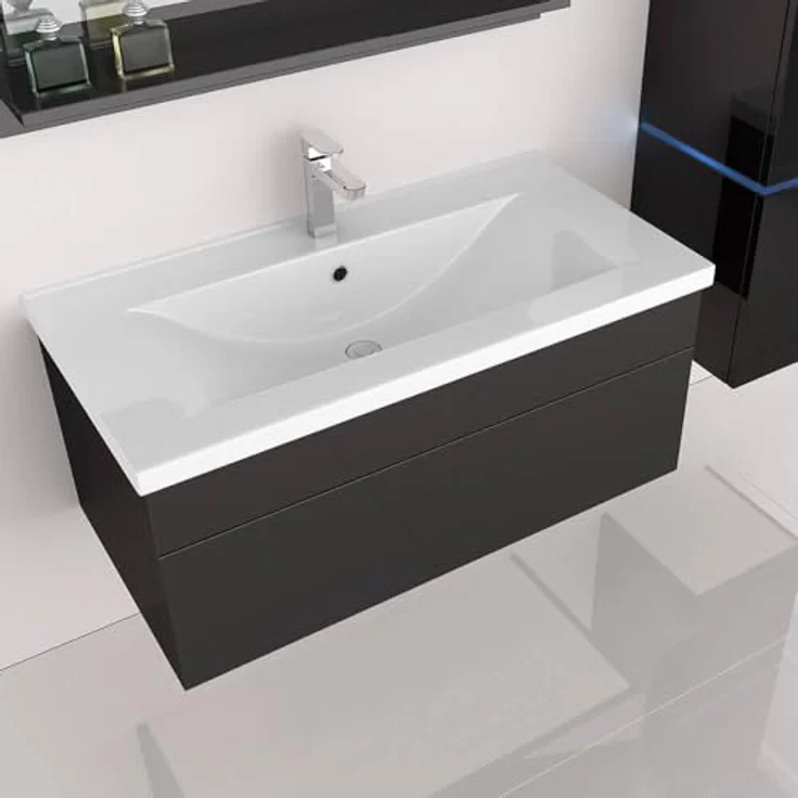 HOME DELUXE Badmöbel-Set 'WANGEROOGE - M', Schwarz – Bild 6