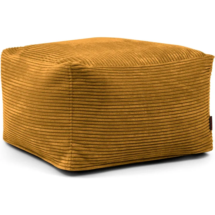 Sitzsack ‘Softbox‘, Bezugstoff - Waves, 100% Polyester, Mustard, 40x70x70 cm.