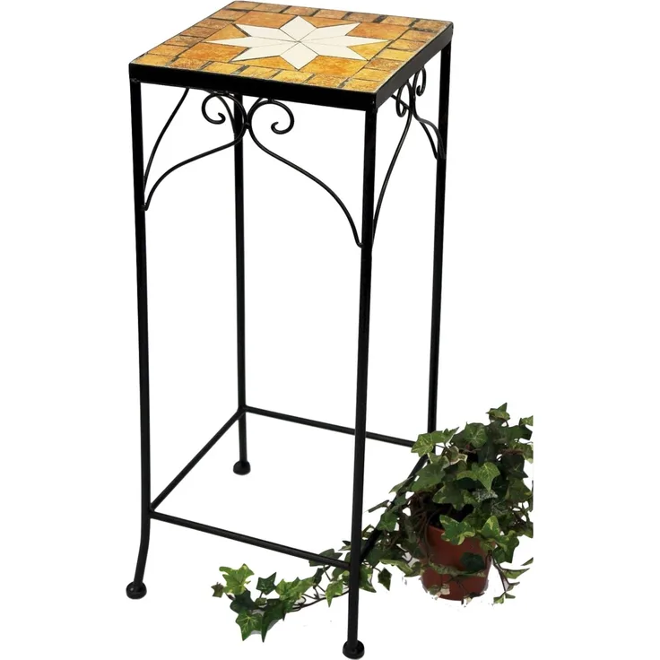 Blumenhocker Mosaik Eckig 62 cm Blumenständer 12012 Beistelltisch Pflanzenständer Mosaiktisch