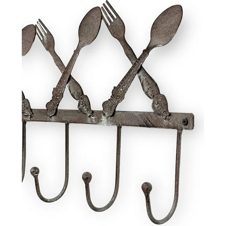 DanDiBo Handtuchhaken Handtuchleiste 96253 Handtuchhalter Küche Metall Hakenleiste Vintage Garderobenleiste Kleiderhakenleiste – Bild 2