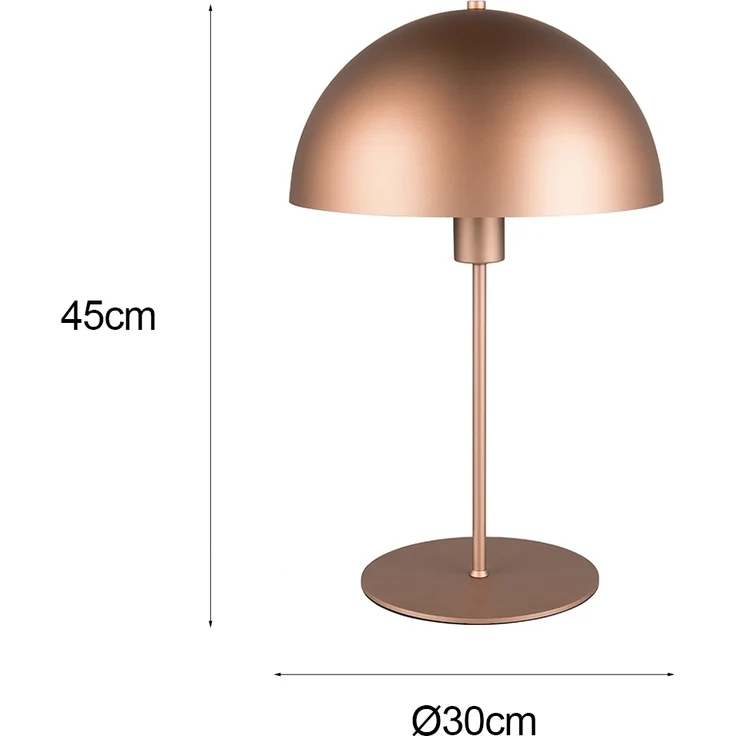 Große LED Tischleuchte aus Metall Coffee in Pilzform, Höhe 45cm – Bild 3