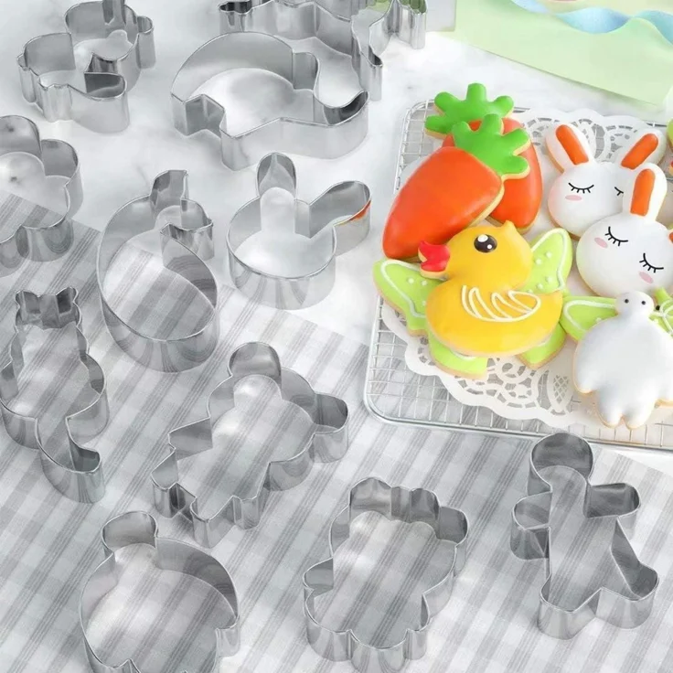 30-teiliges Ausstechformen Set Edelstahl Plätzchen Backen Fondant Silber – Bild 7