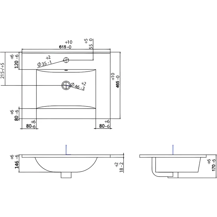 Vente-unique - DORIONI Badmöbel-Set Holz, Platte Beige - B 46 cm x H 61,6 cm x L 60 cm – Bild 7