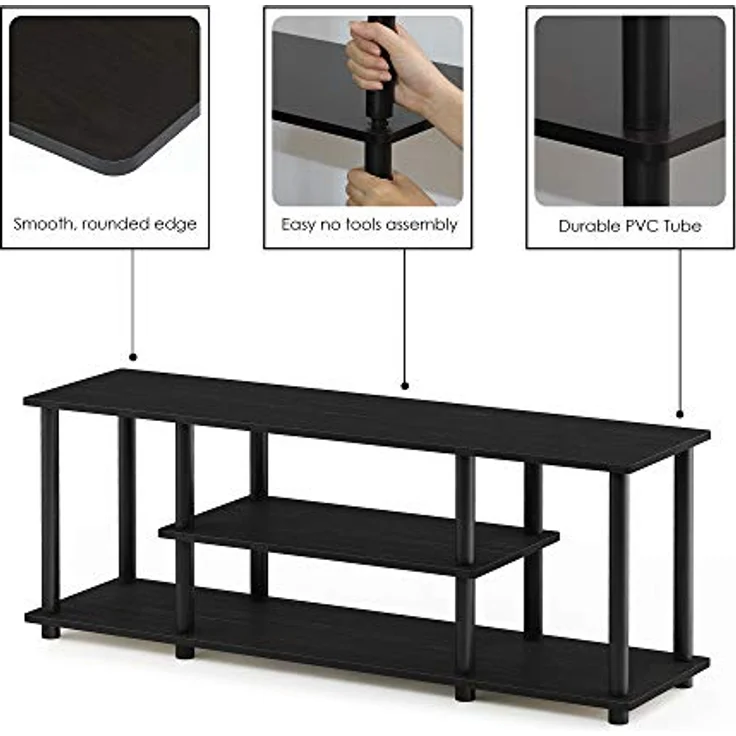 Furinno Entertainment/TV-Regal mit unterschiedlichen Ablageflächen, Walnuss, 29. 72x29. 72x41. 15 cm – Bild 7