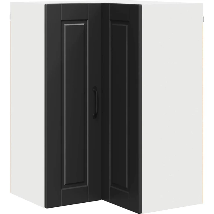 vidaXL Wand-Eckschrank PORTO Schwarz 57 x 57 x 80 cm Holzwerkstoff 885426 – Bild 2