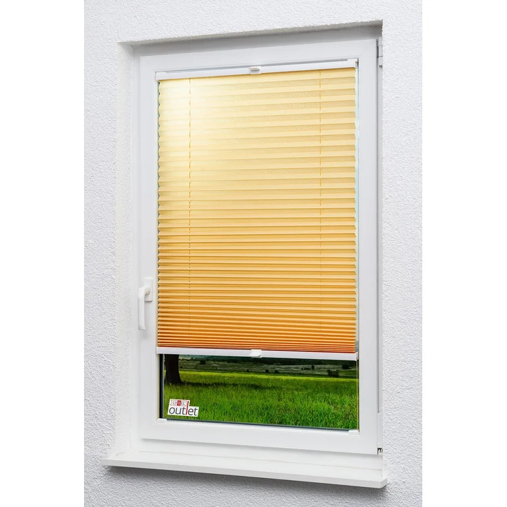 Lysel - Qualitätsplissee Crush Tageslicht apricot - Plissee in der Größe (BxH) 50cm * 130cm – Bild 4