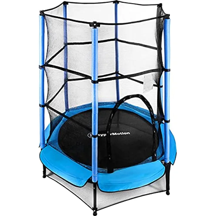HyperMotion Kindertrampolin 140 cm, mit Sicherheitsnetz für Indoor & Outdoor, bis 45 kg, für Kinder von 3 bis 6 Jahren