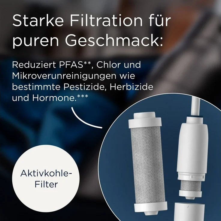 BRITA Trinkflasche BRITA LARQ Essential Filter Trinkflasche (680ml) mit Strohhalm, Edelstahl Wasserflasche mit doppelwandiger Isolierung - hält 24h kalt – Bild 2