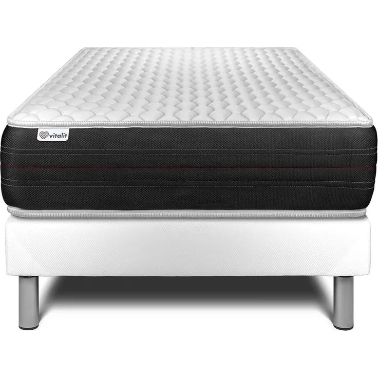 Matratzenset VITAL SPRING 90 x 190 cm Bettrahmen Kit weiß