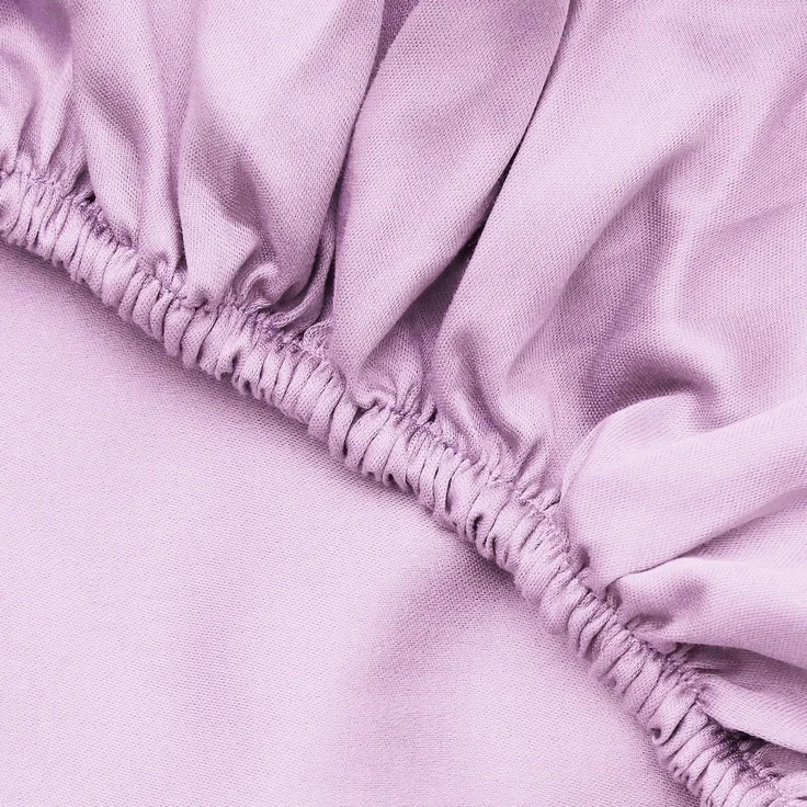 L'essentiel Maison 'Lilac' Ranforce Spannbettlaken Double XL (FR) (IT) (ES) (DE), Lila, 200+30 x 140 cm – Bild 4