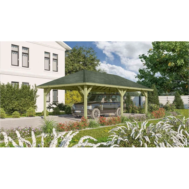 Pavillon-Carport Kirn 3 - 359x707 cm, CLASSIC kdi von Karibu – Bild 1