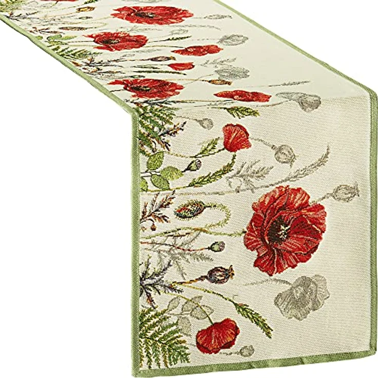 sander table + home Tischdecke Tischläufer "Poppy Meadow", Gobelin Blumen – Bild 2