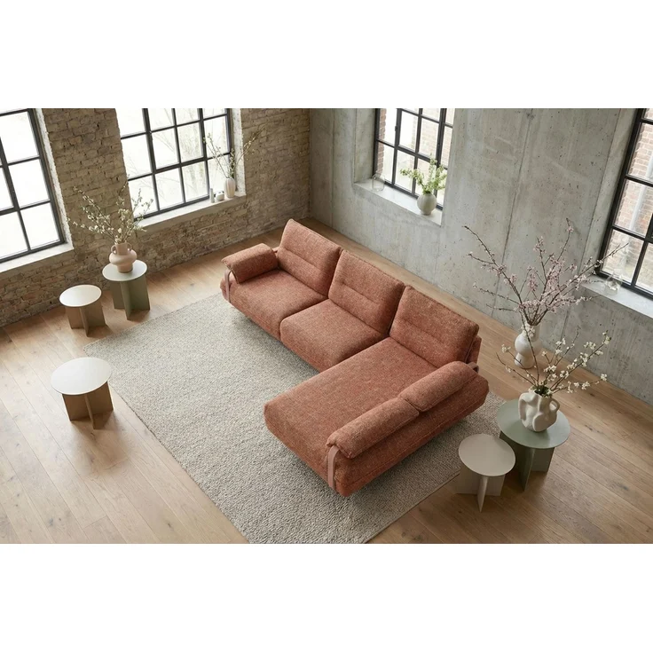 KAWOLA Ecksofa ANISSA Stoff rostbraun manuelle Rückenverstellung Longchair rechts 84 x 185 x 297 cm – Bild 7