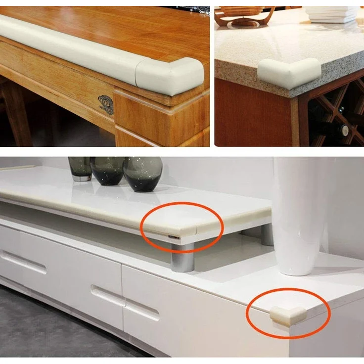 Vicloon Kantenschutz, Baby Kantenschutz 2M und 4 Stück Eckenschutz Baby aus Schaumstoff, Länge Kantenschutz für Scharfe Möbel Ecken & Tischschutz (Beige) – Bild 5
