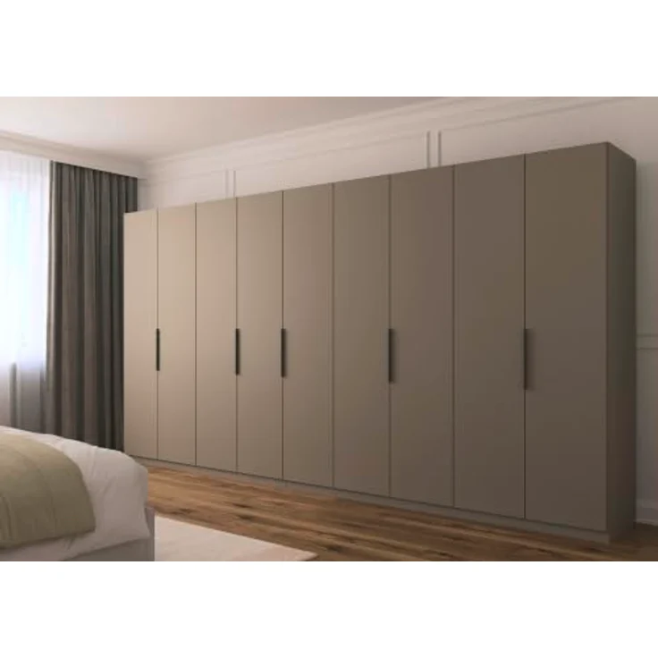 Rauch Möbel MYLORA, Kleiderschrank, Farbe Fango, Breite 405 cm | Schrank mit patentiertem Schnellmontagesystem, 9-türig, Zubehör Comfort, für Schlafzimmer, Ankleidezimmer, Garderobe – Bild 2