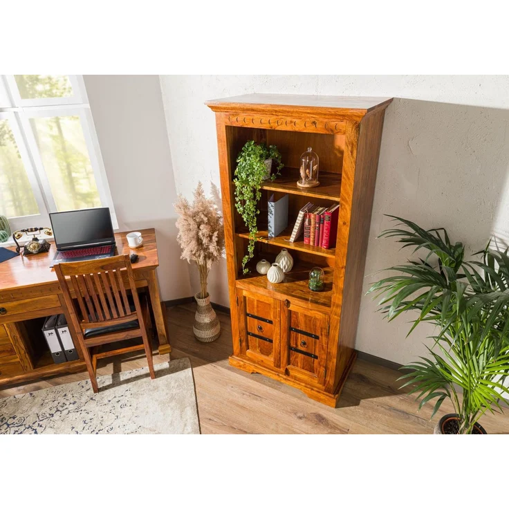 Regal Akazie 84x50x183 honig lackiert OXFORD #0406 – Bild 2