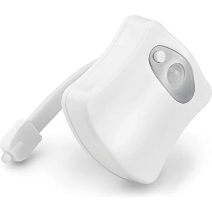 HAC24 LED Nachtlicht LED Toilettenlicht WC Nachtlicht Toiletten Lampe Beleuchtung Klolicht, LED fest integriert, Farbwechsel, mit Bewegungsmelder Batteriebetrieben