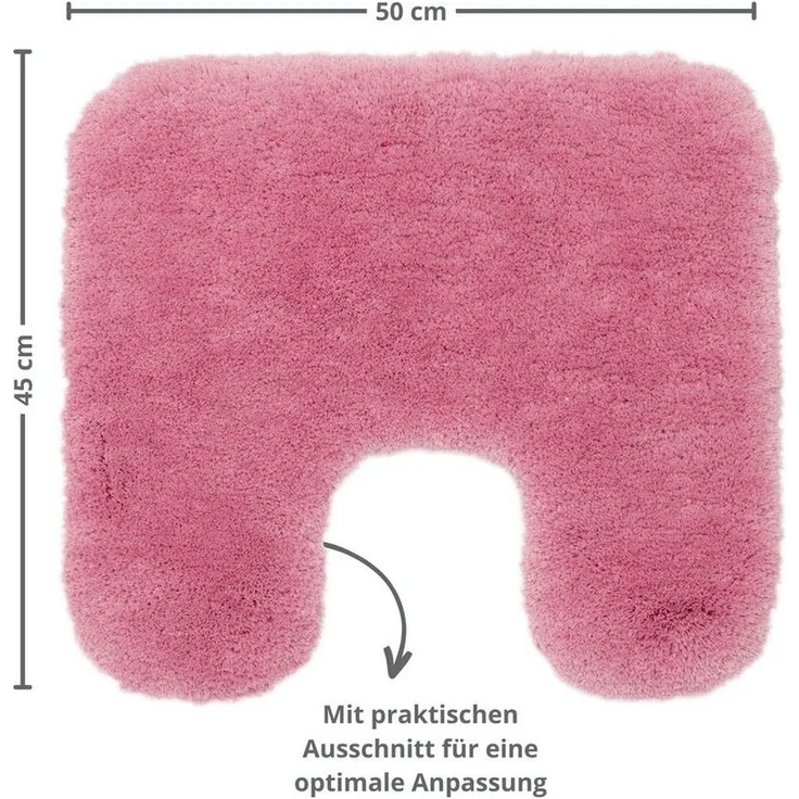 liebling Badematte Superior, rutschhemmend beschichtet, schnell trocknend, strapazierfähig, fußbodenheizungsgeeignet, Polyester, mit Ausschnitt, kuschelig weiches Polyester, in vielen verschiedenen Größen und Farben – Bild 2