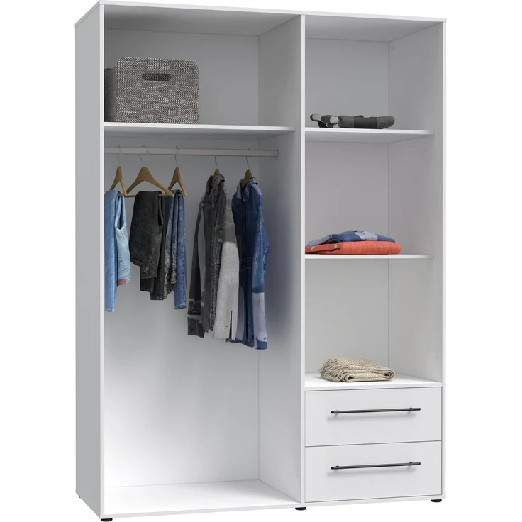 Forte Kleiderschrank MOKKARIS - Schlafzimmer Drehtürenschrank in Weiß (120) – Bild 10