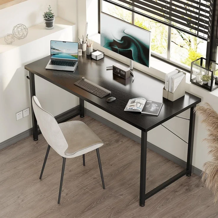 ODK Schreibtisch Schwarz 120x50x74cm Bürotisch mit Stauraum & Kopfhörerhalter – Bild 5