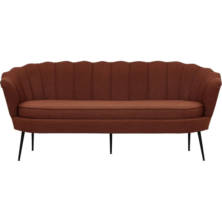 Livetastic 2-Sitzer-Sofa, Schwarz/Rost, Metall/Textil, 180x78.5x78 cm für Wohnzimmer