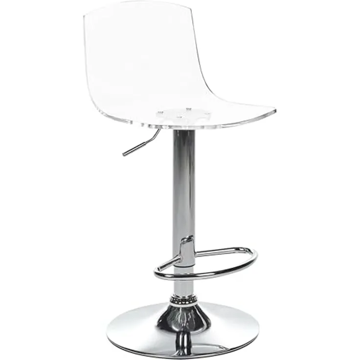 Set mit 2 Barstühlen IMOLA drehbar Transparent