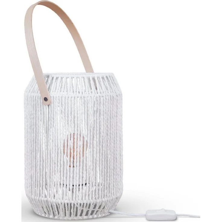 Paco Home Tischleuchte NANDO, ohne Leuchtmittel, Tischlampe Schreibtischlampe Beistelltisch Lampenschirm Boho Korb E27 – Bild 1