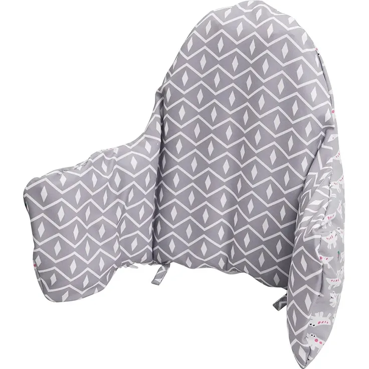Lomgwumy Kissen für Hochstuhl, Hochstuhl-Kissenpolster/Hochstuhl-Sitzkissen, integriertes aufblasbares Kissen, weich und bequem, Baby sitzt bequemer (graues Krokodil)