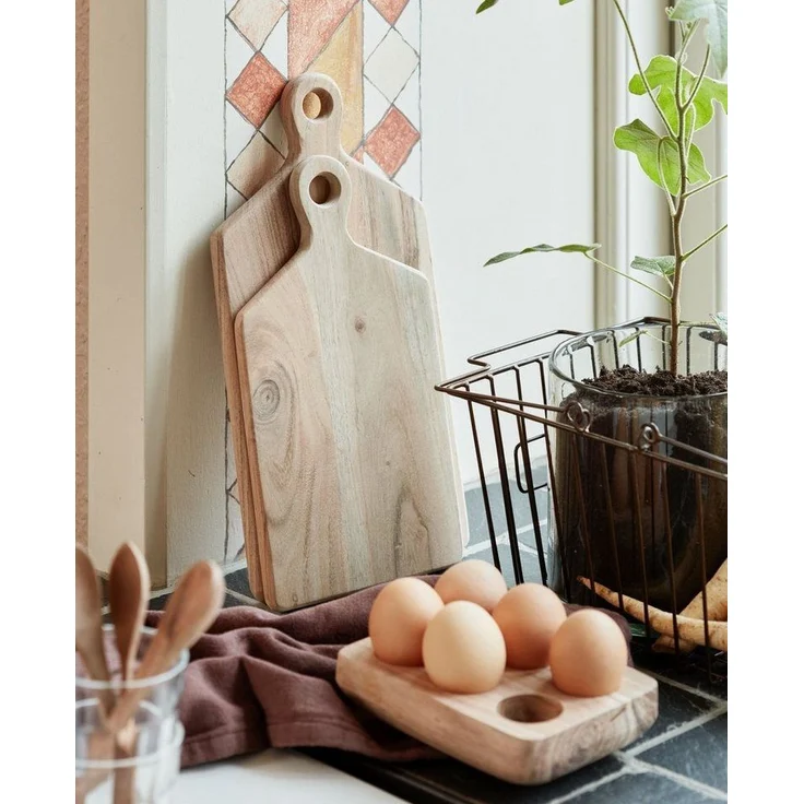 Schneidebrett Servierbrett Brettchen Holz mit Griff 15x30cm Ib Laursen 17063-00 – Bild 3